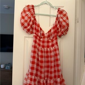 Red Gingham Dress NWT